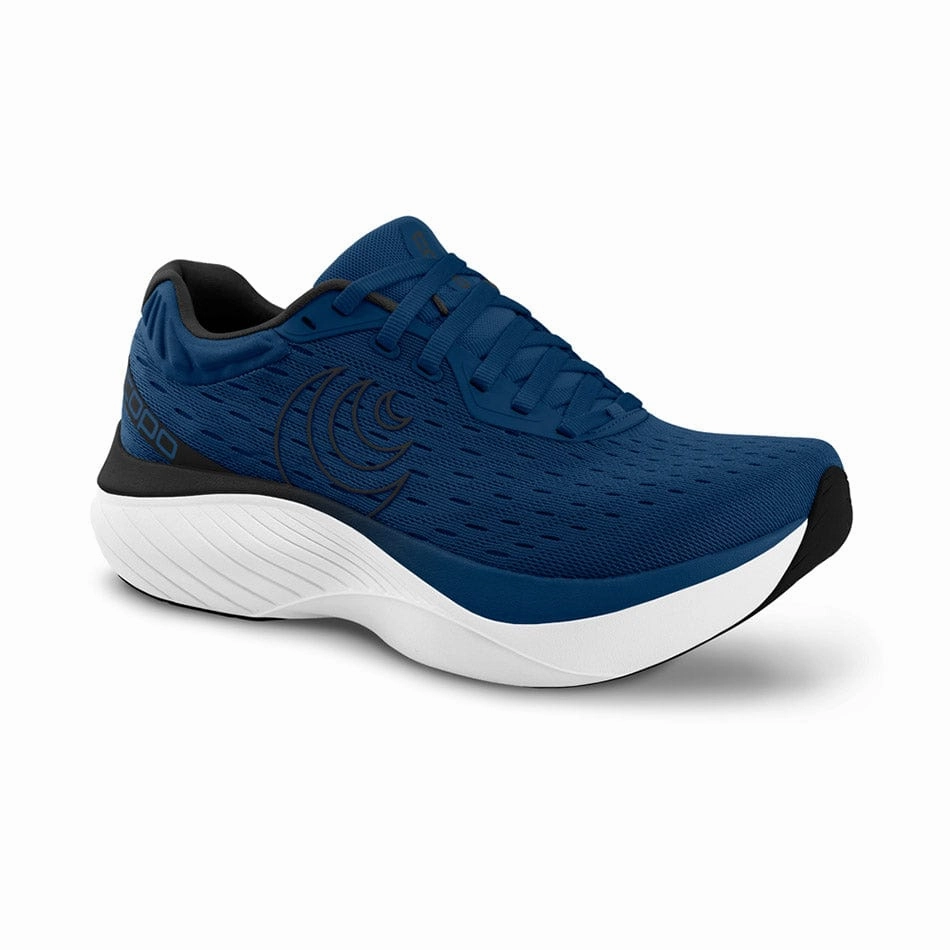 running in ultra - marathons shoes anti - microbial - protection shoes Topo Atmos Men's Running Shoes Navy/White AW24