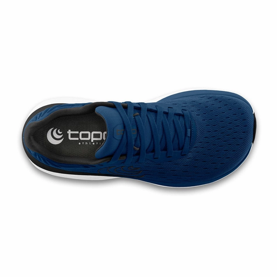 Asymmetric Heel Counter Topo Atmos Men's Running Shoes Navy/White AW24