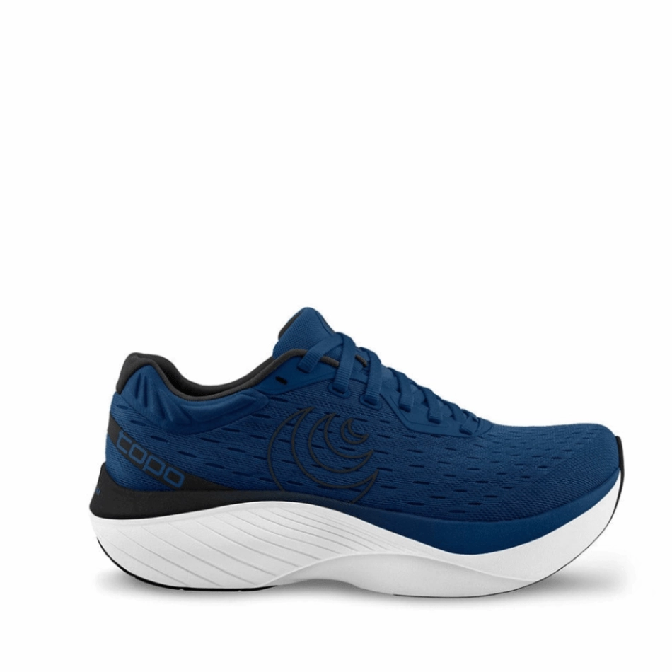 Topo Atmos Men's Running Shoes Navy/White AW24 running shoes for men in their 30s amateur runner shoes