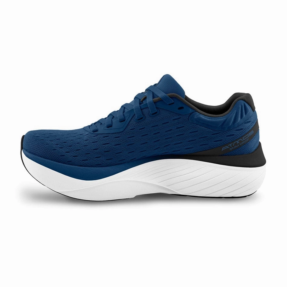 anaerobic exercise shoes seamless - transition Topo Atmos Men's Running Shoes Navy/White AW24