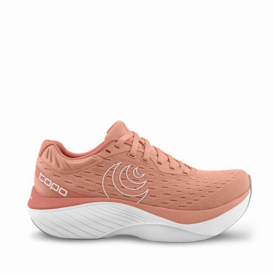 Topo Women's Atmos Running Shoes Dusty Rose/White AW24 arch - support - system