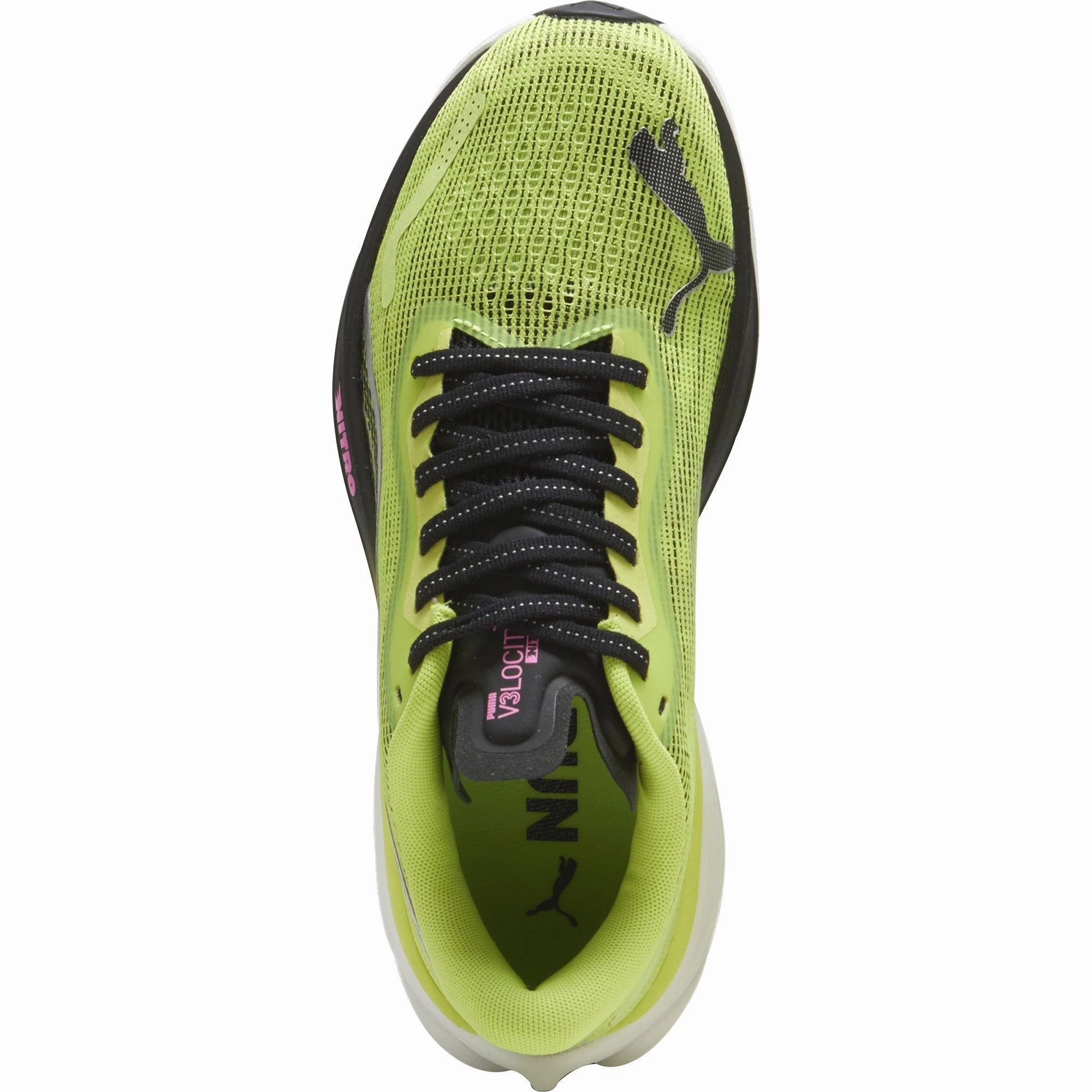 Puma Velocity Nitro 3 Womens Running Shoes - Green Elastic Collar Design Easy Run