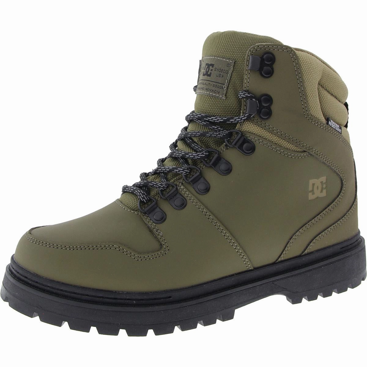Rugged Built Snowy Path Anti Odor Urban Commute Mens Water Resistant Combat & Lace-Up Boots