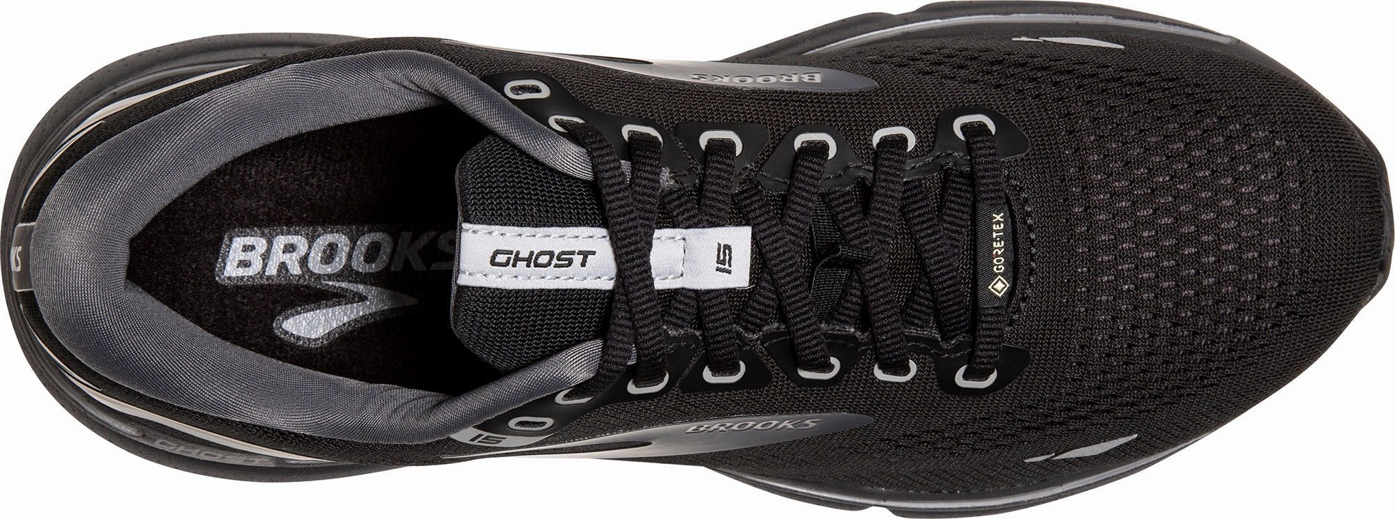 Brooks Ghost 15 GORE-TEX Womens Running Shoes - Black Road - approved Traction Grip