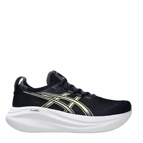 mountain - climate shoes ASICS Men's GEL-NIMBUS 27 Running Shoes in Midnight/Vanilla AW25
