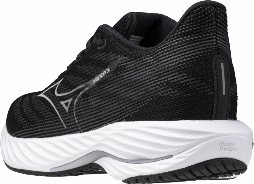 training aids Outsole Traction Mizuno Wave Rider 28 WIDE FIT (D) Womens Running Shoes - Black