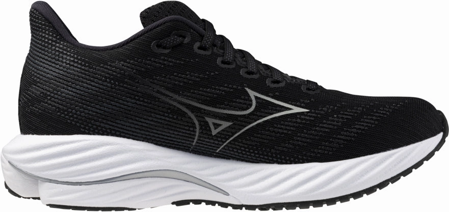 exploration Mizuno Wave Rider 28 WIDE FIT (D) Womens Running Shoes - Black