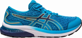 Asics Gel Cumulus 24 GS Junior Running Shoes - Blue Reinforced Arch