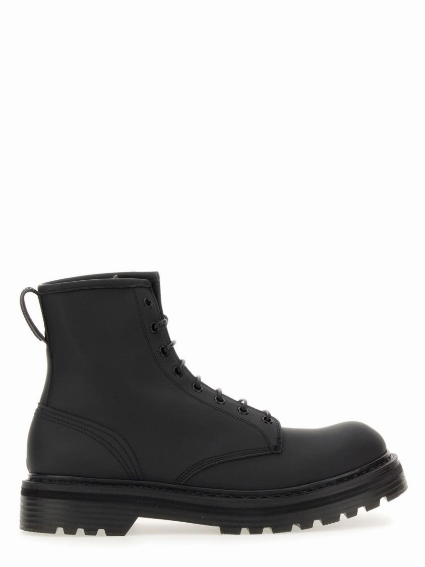 Leather Boots With Tubular Lace-Up Design Casual Outdoor Essential