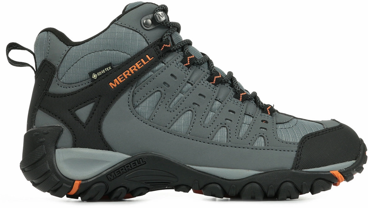 Merrell Accentor Sport Mid GORE-TEX Mens Walking Boots - Grey Rugged Look Outdoor Flex