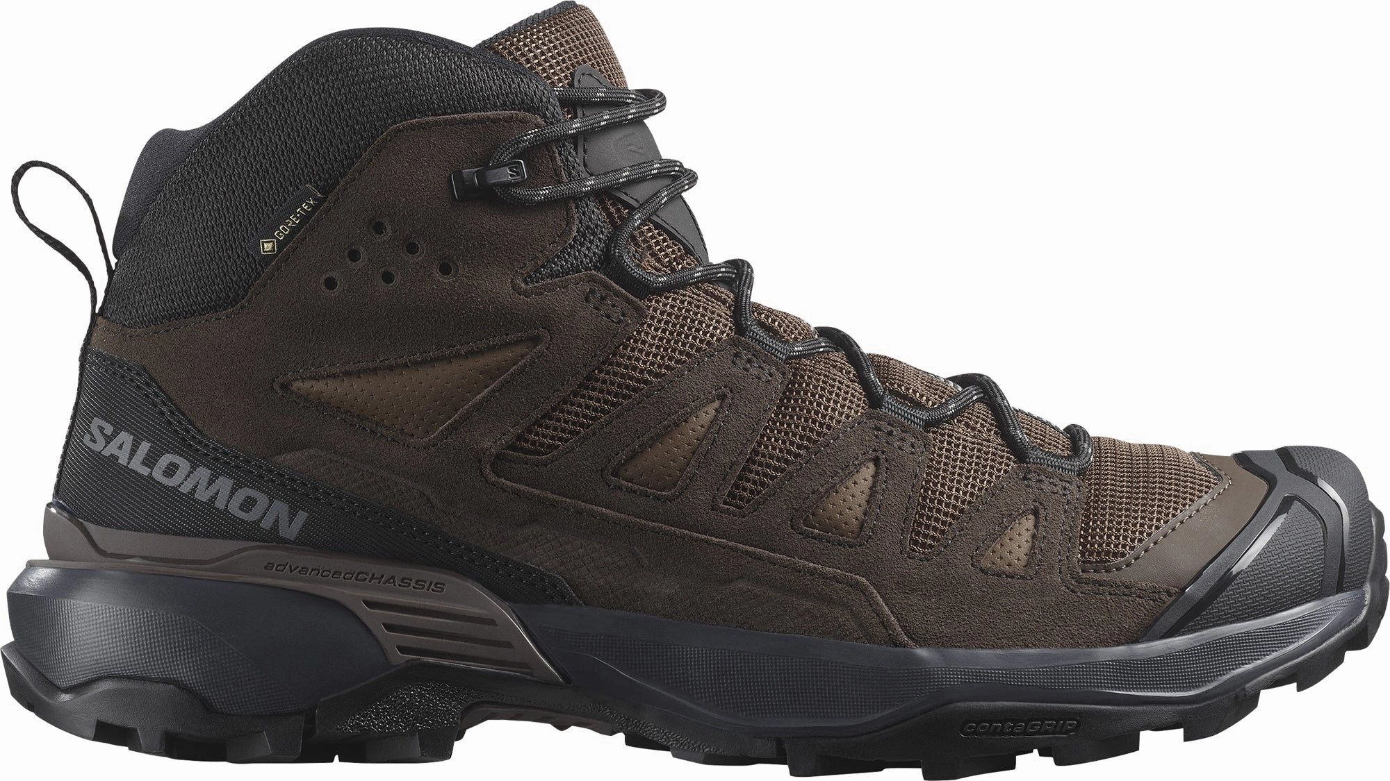 Extreme Comfort All Season Use Salomon X Ultra 360 Leather Mid GORE-TEX Mens Walking Boots - Brown