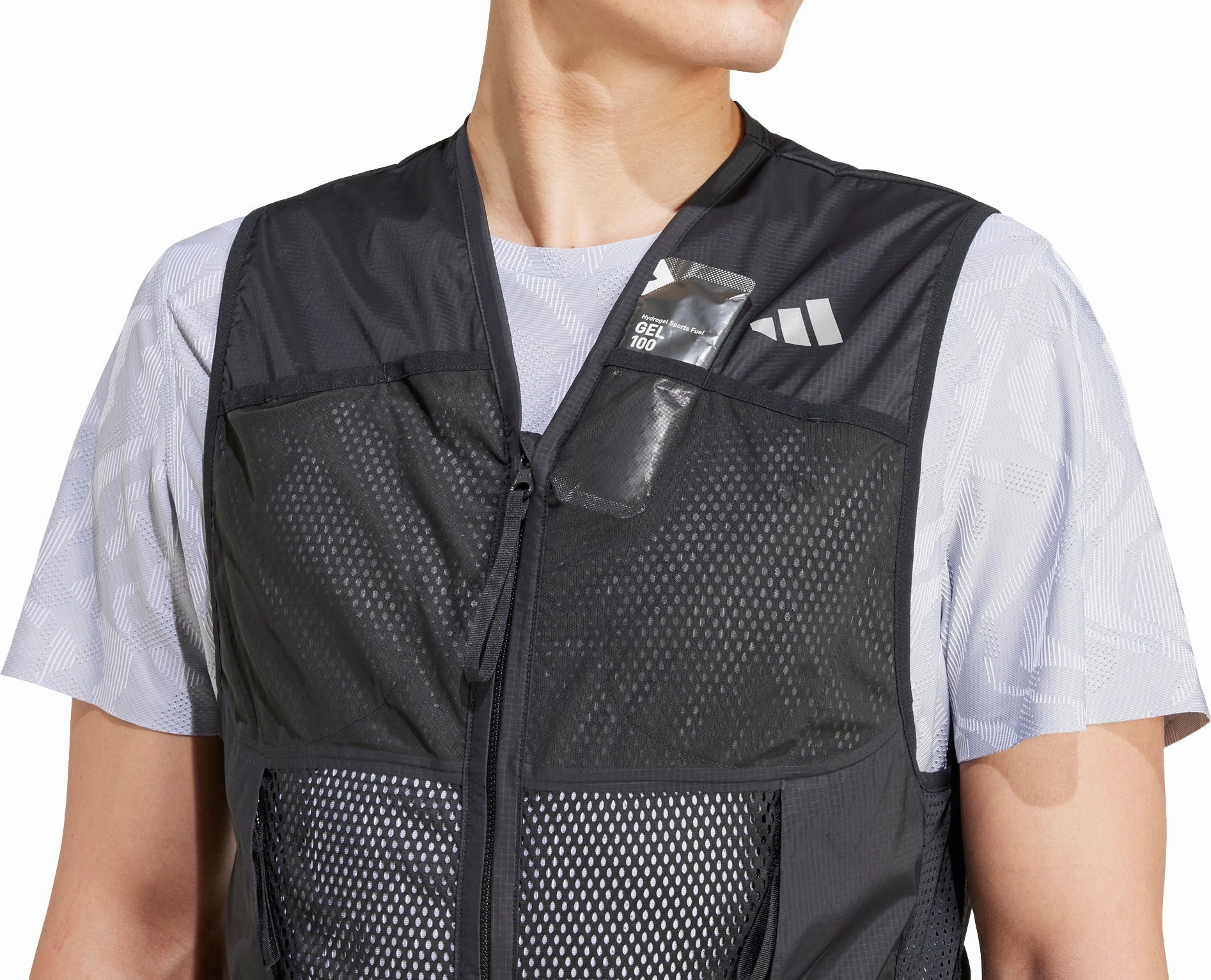adidas Ultimate Pocket Mens Running Gilet - Black Wilderness