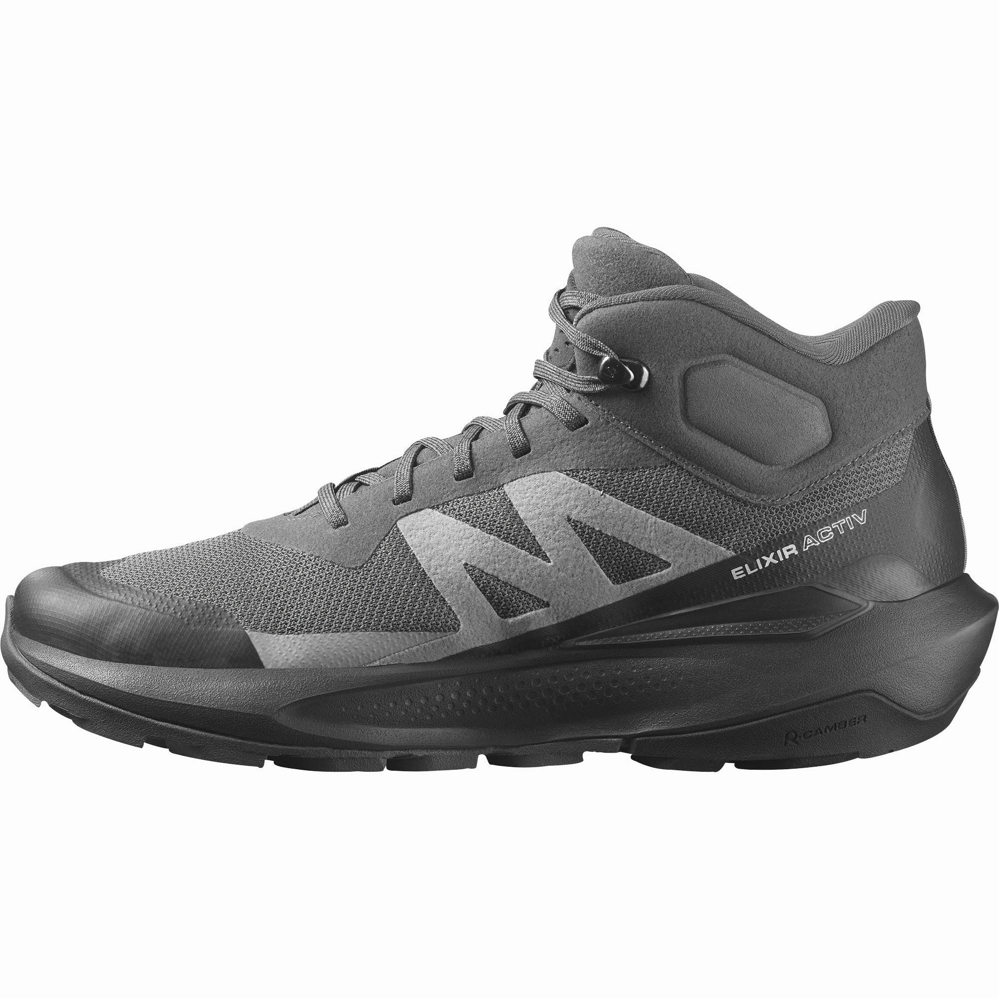 Salomon Elixir Activ Mid GORE-TEX Mens Walking Shoes - Grey Rugged Look