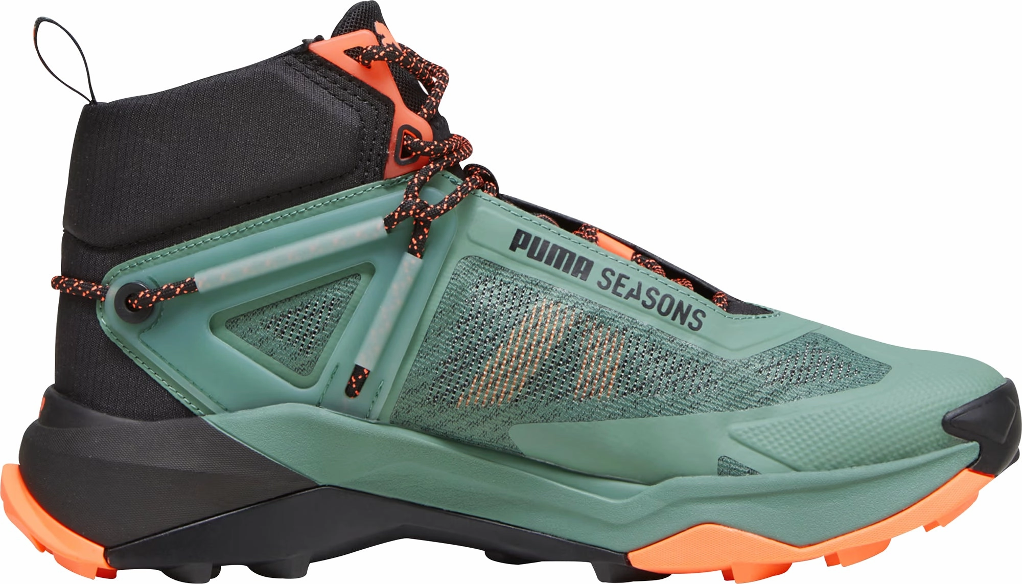 Foot Protection Gear Nature Focus Puma Explore Nitro Mid Mens Walking Boots - Green