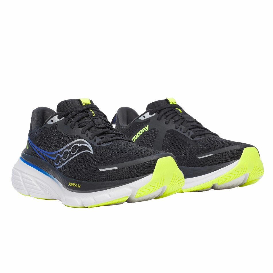 suitable for experts Saucony Men's Guide 18 Running Shoes in Black/Lapis - Online Exclusive