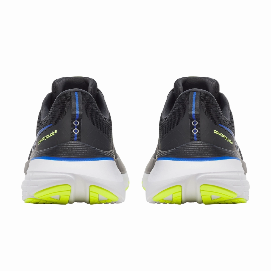 Saucony Men's Guide 18 Running Shoes in Black/Lapis - Online Exclusive Cushion Layering quiet - operation shoes