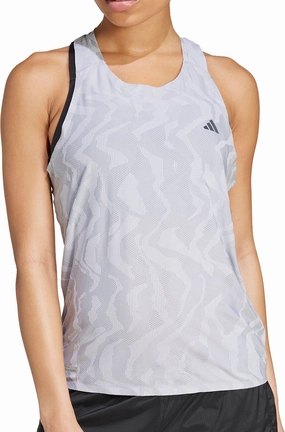 adidas Ultimate AIRCHILL Engineered Womens Running Vest Tank Top - Grey Big