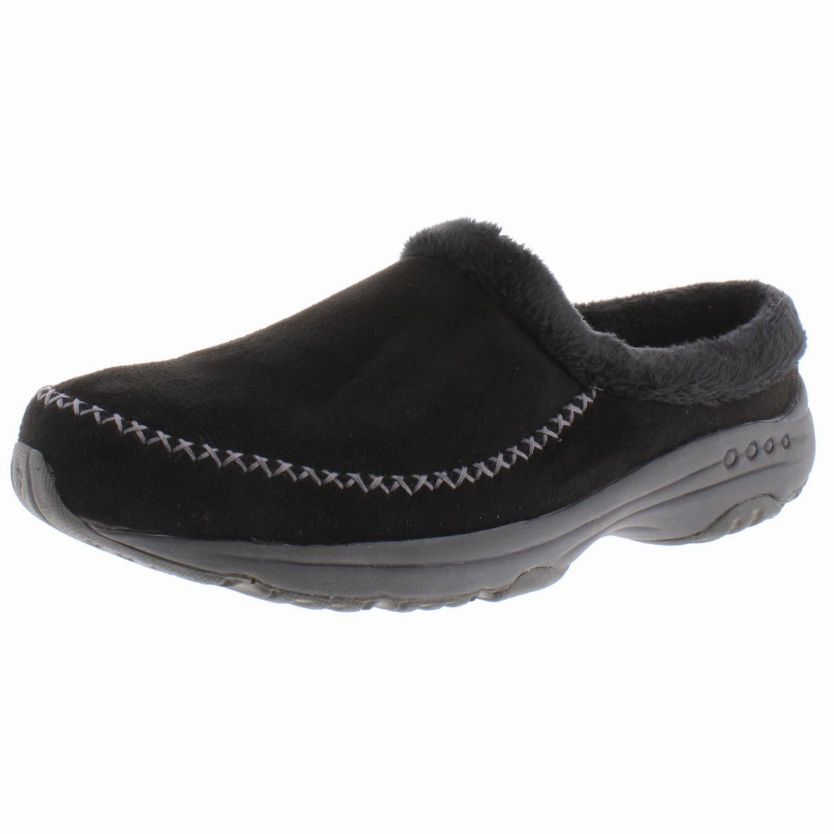 Travel Slip 2 Womens Faux Fur Lined Slip On Mule Slippers Breathable Design Sandal Strap