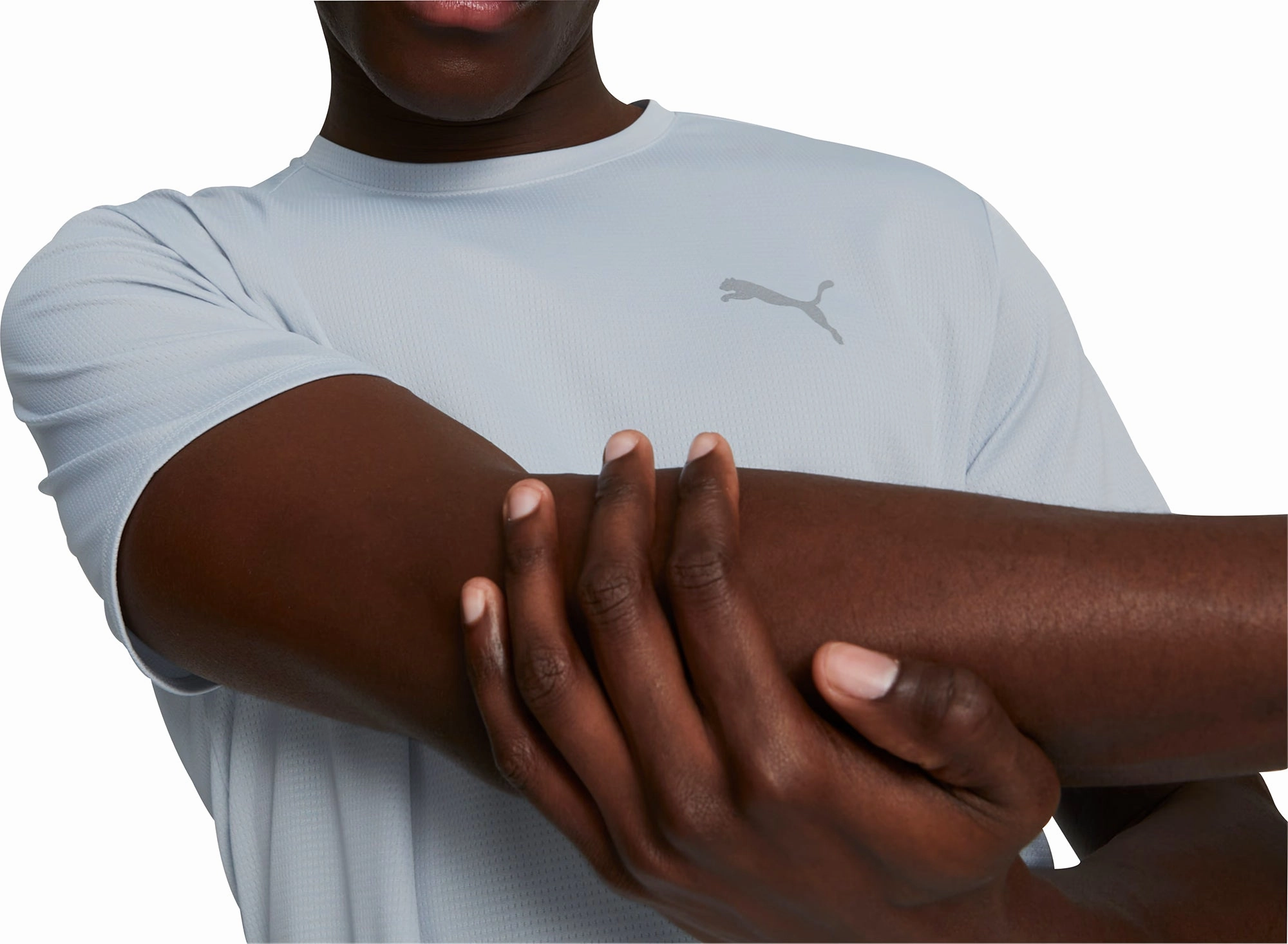 Puma Favourite Short Sleeve Mens Running Top - Grey Everyday Wear