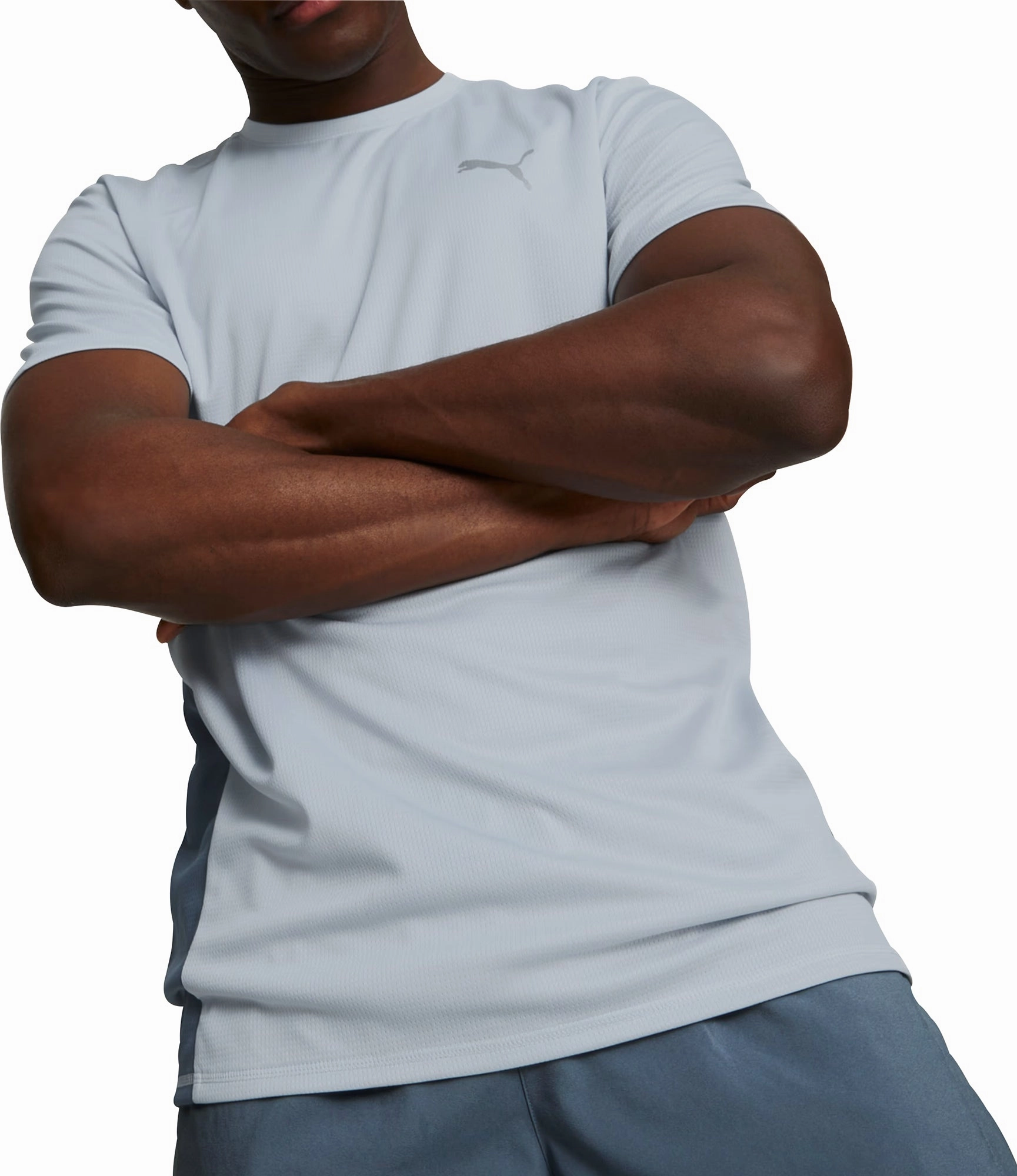 Cozy Wardrobe Puma Favourite Short Sleeve Mens Running Top - Grey