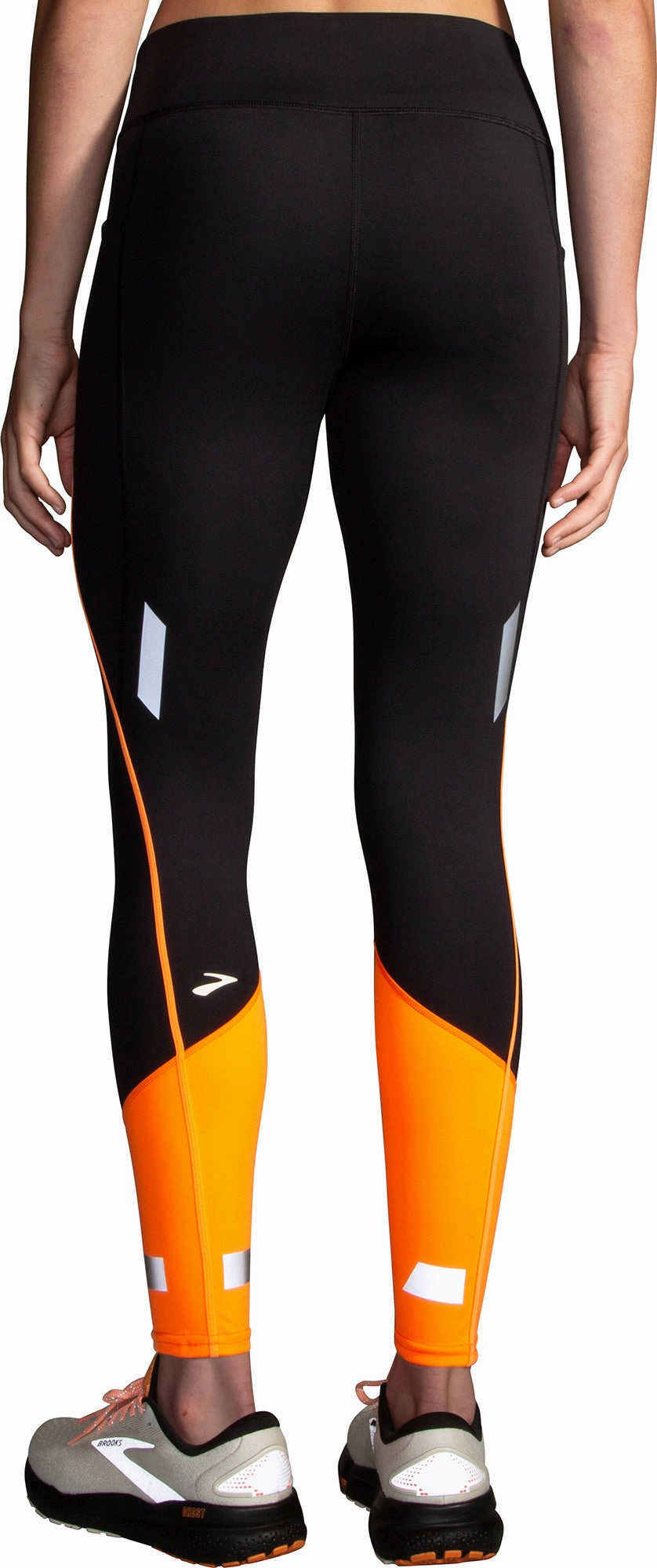 Brooks Run Visible 2.0 Womens Long Running Tights - Black Sweat Proof Perfect for Yoga