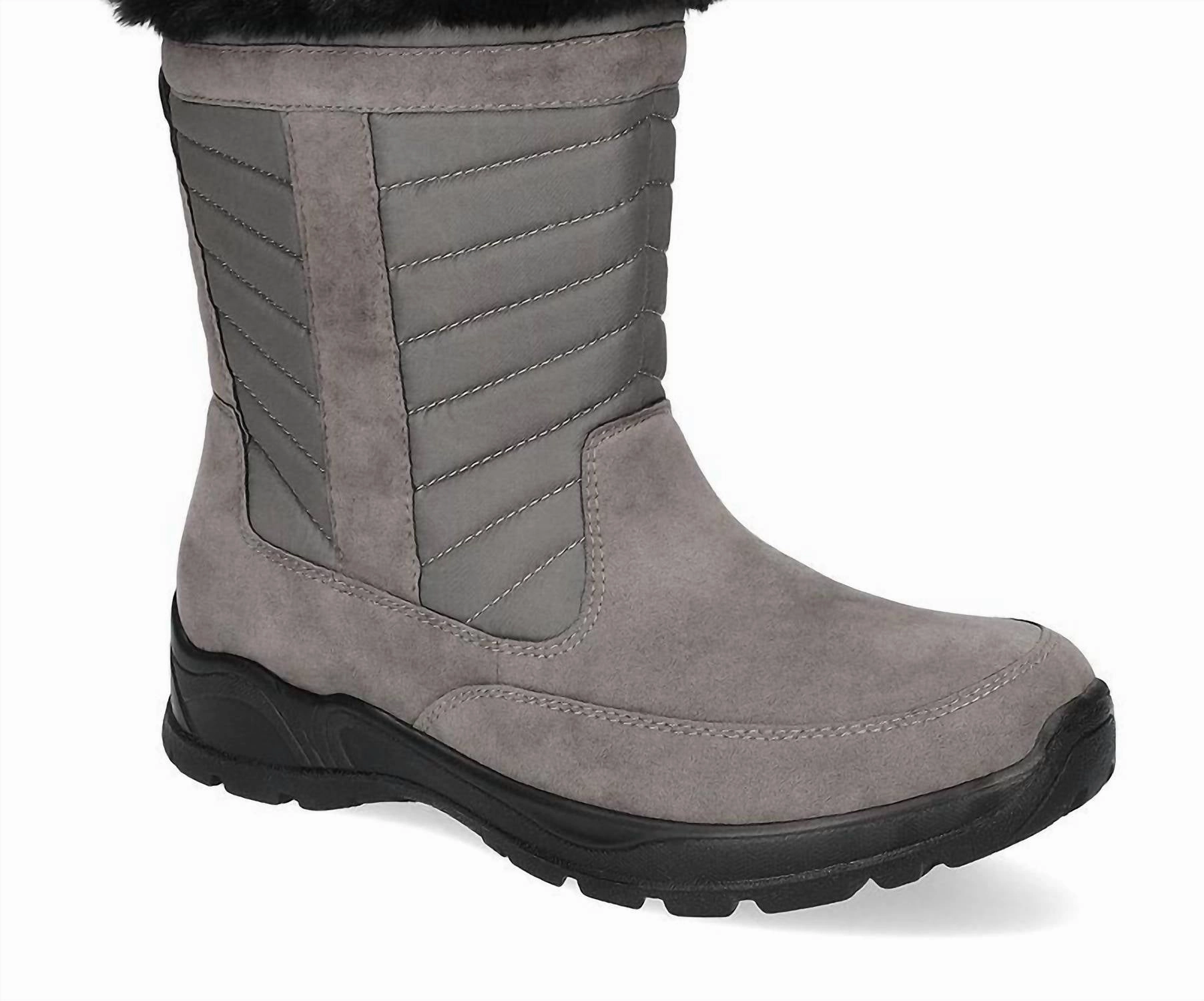 Women's Frazer Waterproof Winter Boots In Grey Suede Smart Office Shoes Casual Evening Wear