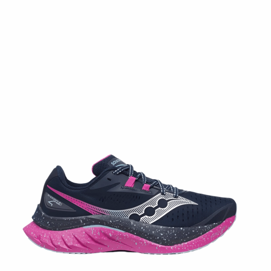 Saucony Women's Endorphin Speed 4 Running Shoes in Navy/Fuchsia SS25 bright - colors shoes