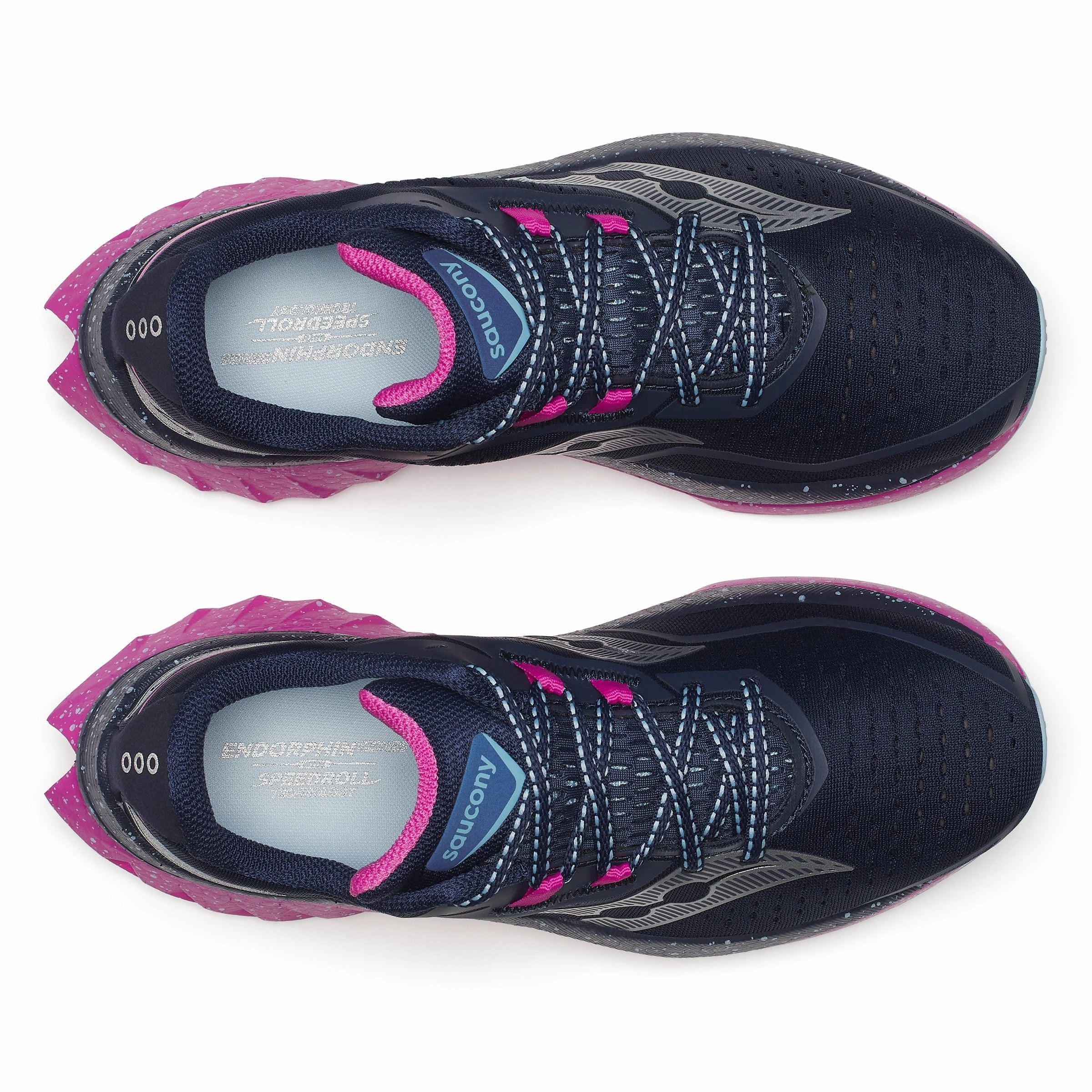 Fitness Footwear Saucony Women's Endorphin Speed 4 Running Shoes in Navy/Fuchsia SS25