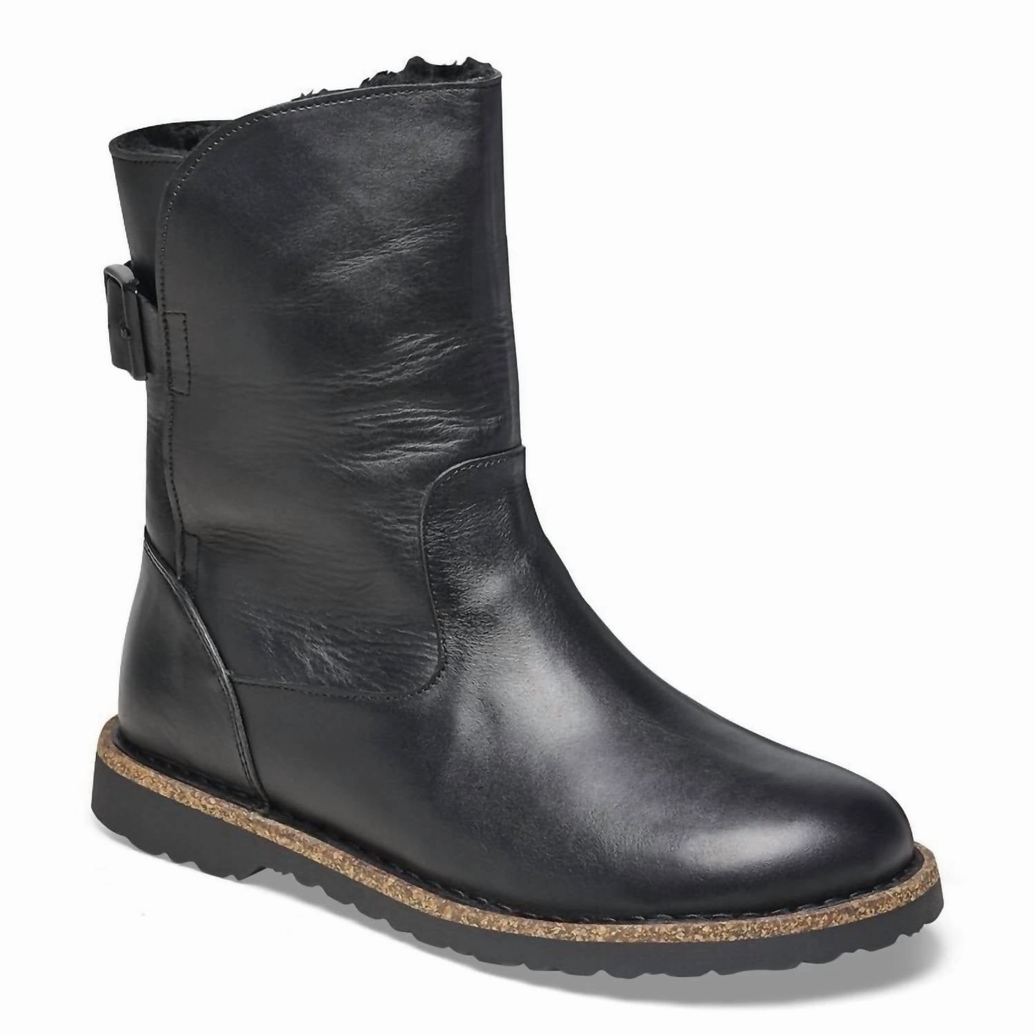 Uppsala Leather Shearling Boots - Regular/wide In Black Outdoor Chic