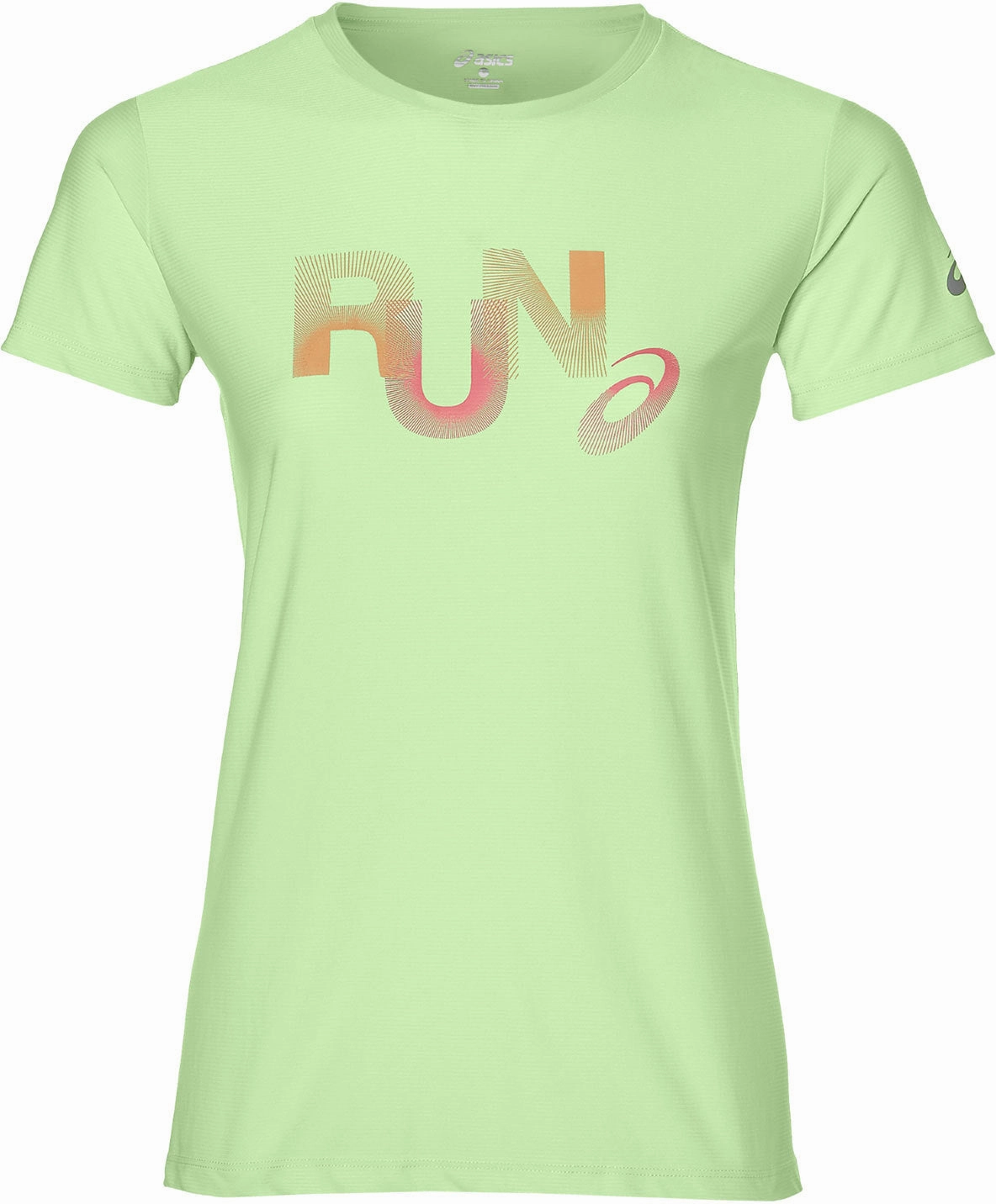 Chill Comfort Look Anti Pill Surface Asics Graphic Short Sleeve Womens Running Top - Green