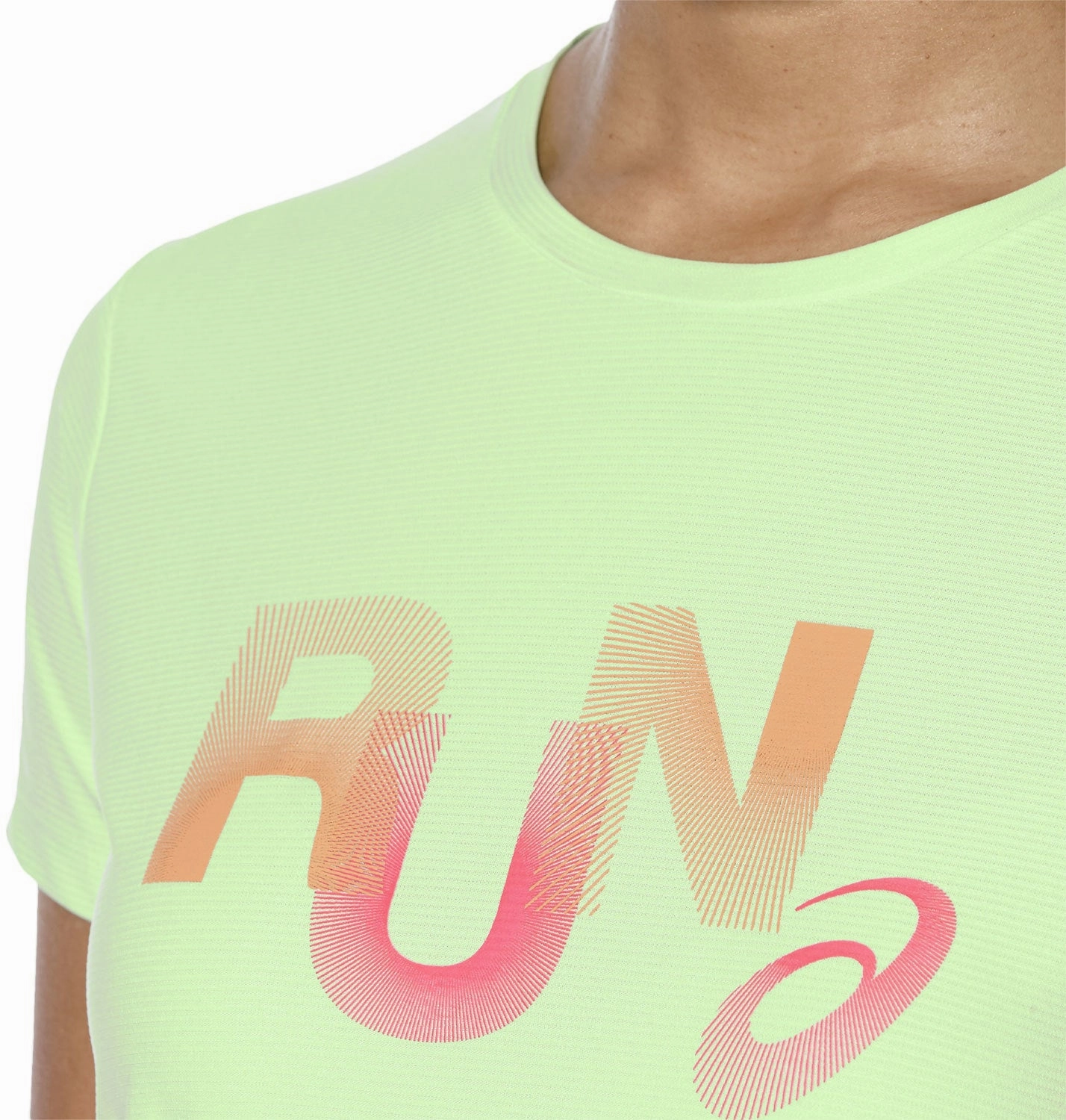 Cozy Layer Fit Asics Graphic Short Sleeve Womens Running Top - Green