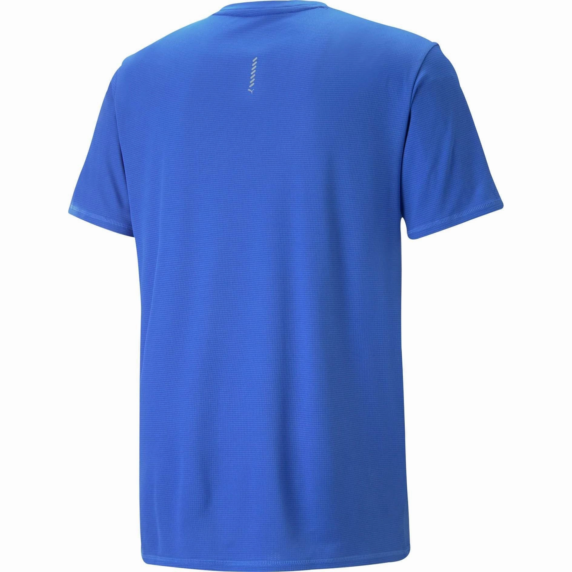 Puma Run Favourite Logo Short Sleeve Mens Running Top - Blue Casual Choice Wear Simple and Chic