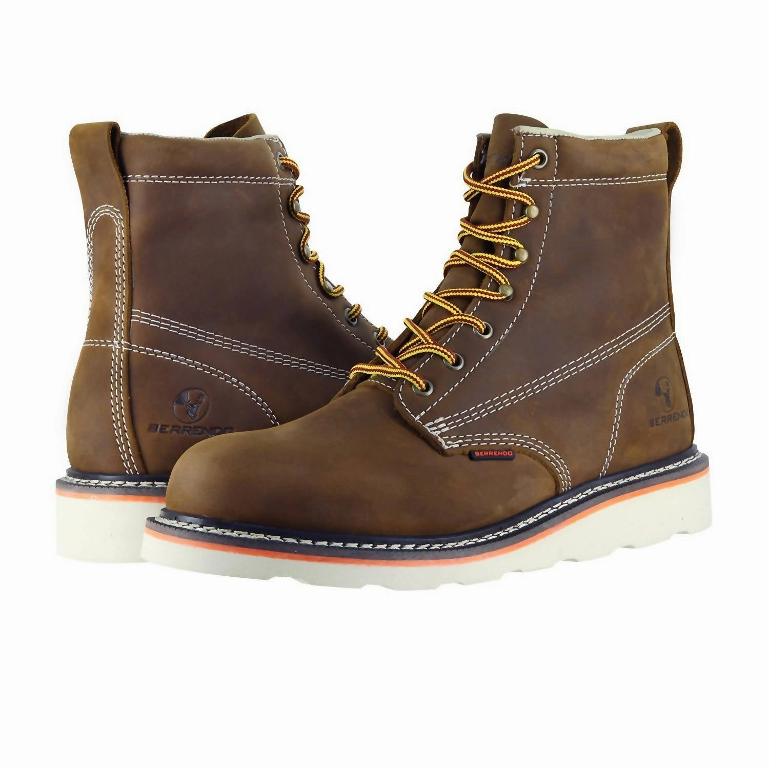 Quality Wear Men's Soft Toe Work Boots Safety Footwear Electrical Hazard Rated In Brown