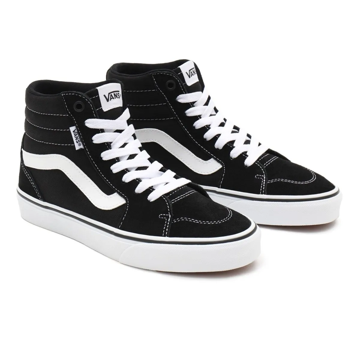 Vans Men's Filmore High Black/White Shoes Pattern Play