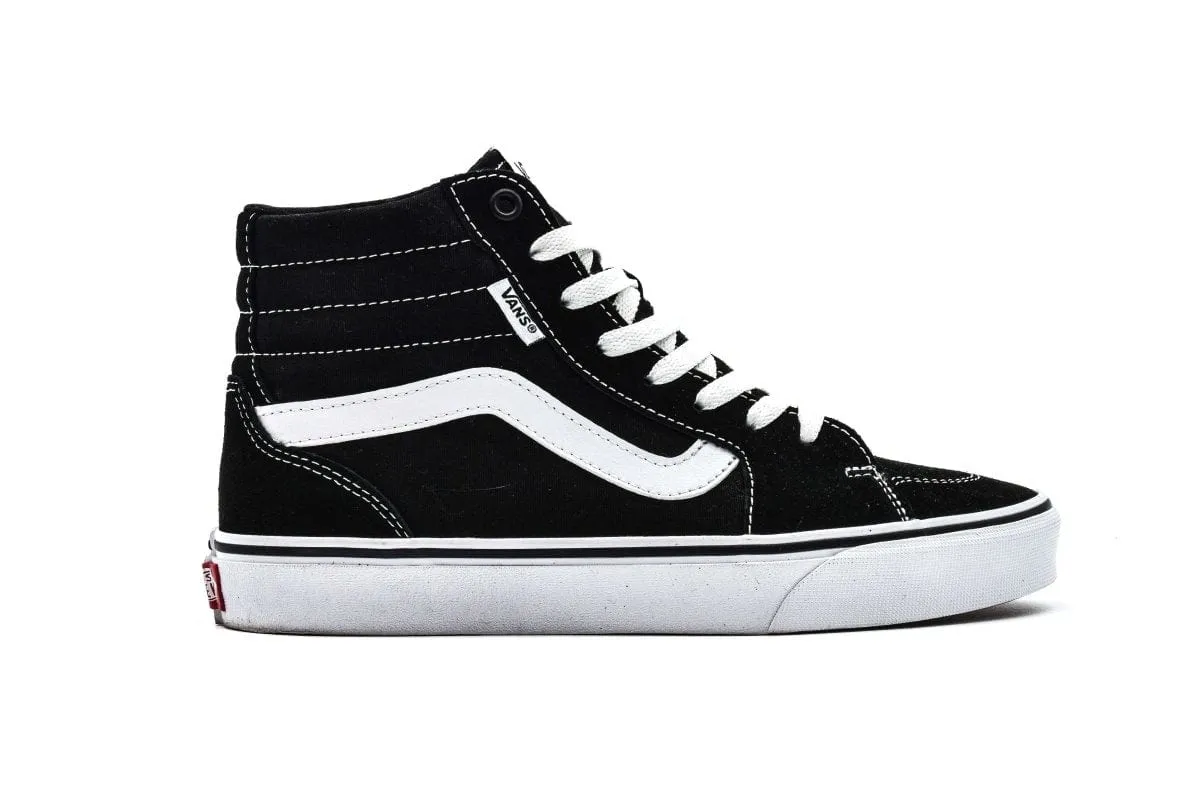 Soft Collar Padding Solid Hold Vans Men's Filmore High Black/White Shoes
