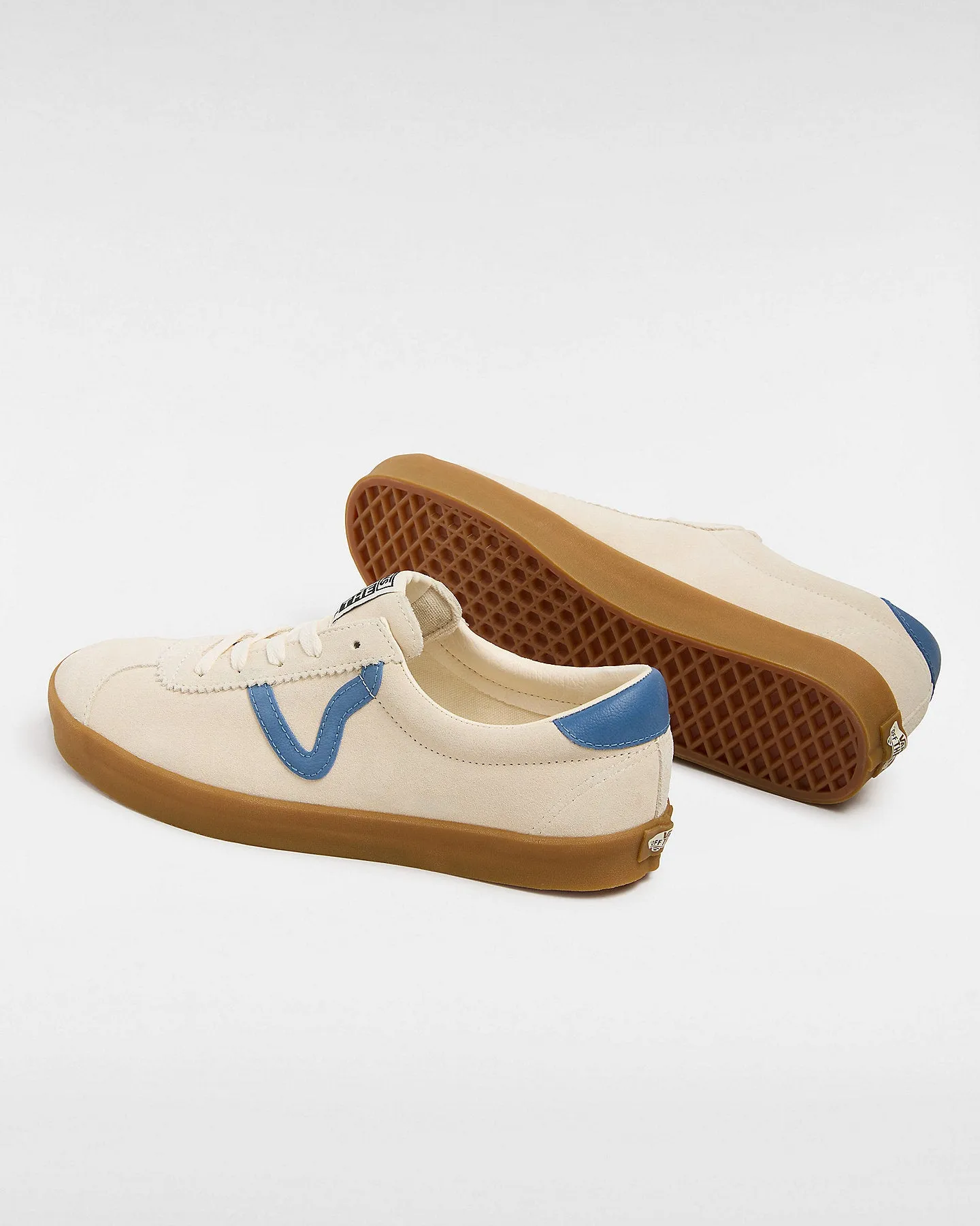 Vans Men's Sport Low White/Navy Sneaker Shoes Light Comfort Date Outfit