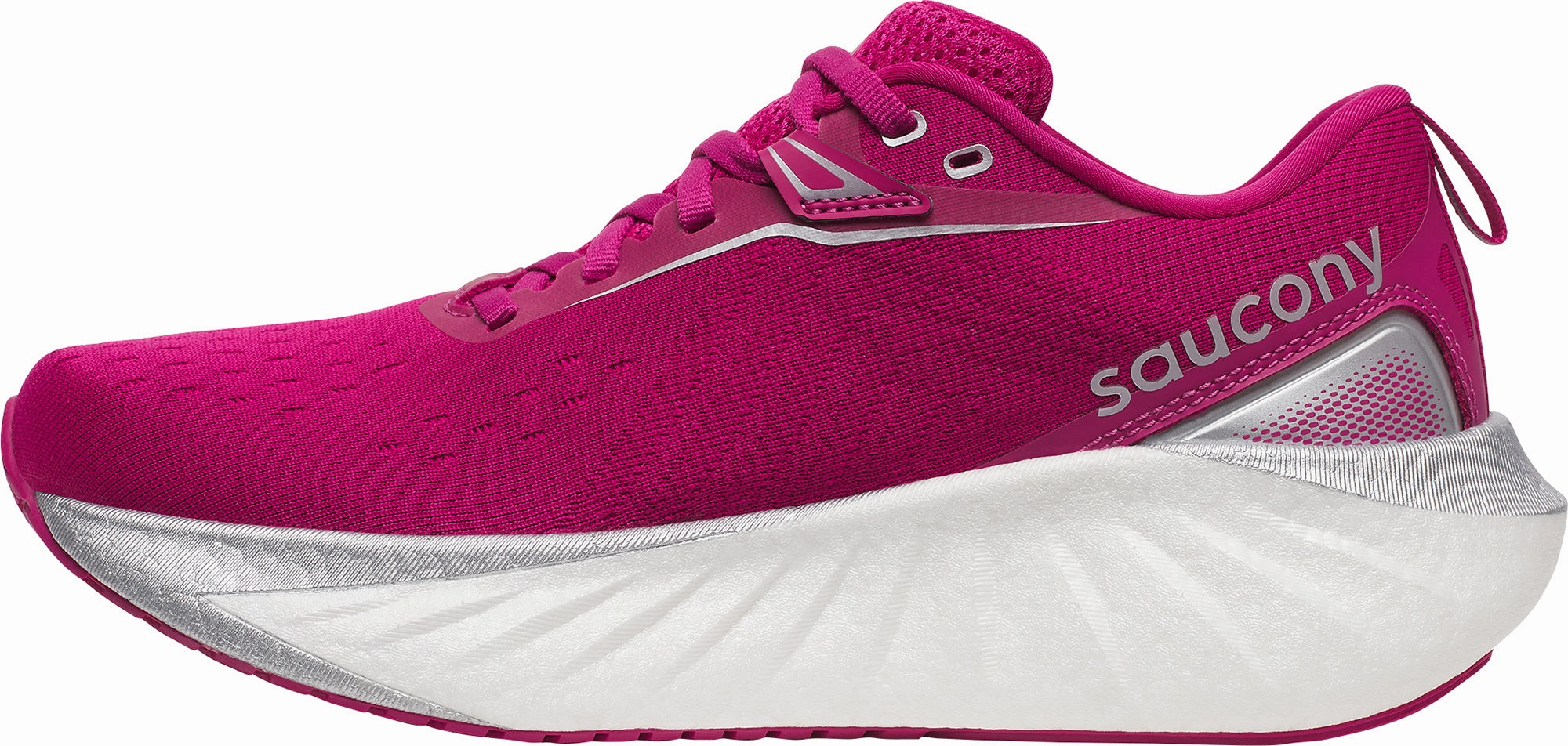 Saucony Triumph 22 Womens Running Shoes - Pink Vertical Flex Grooves