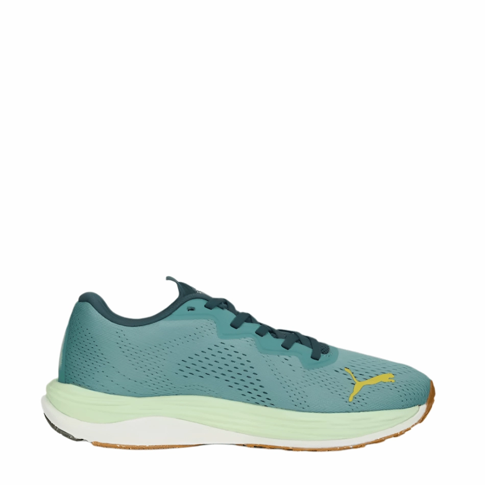 PUMA Women's Velocity Nitro 2 Fmile Running Shoes in Adriatic/Dark Night/Fresh Pear SS23 pre - designed shoe pattern