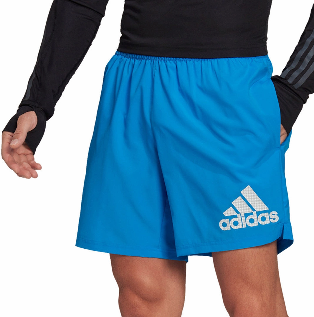 adidas Run It 7 Inch Mens Running Shorts - Blue waterproof