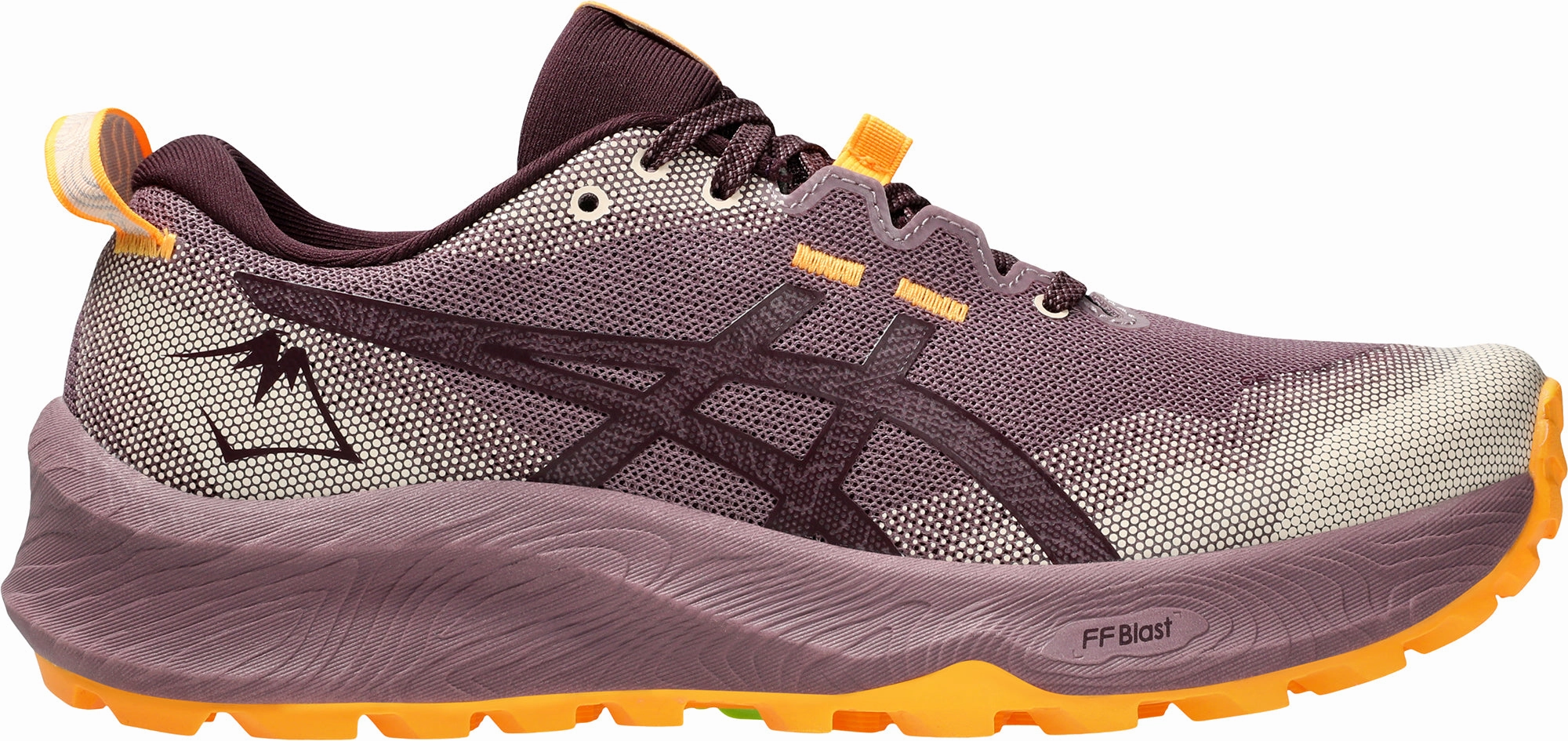 Asics Gel Trabuco 12 Womens Trail Running Shoes - Purple Padded Heel Counter Breathable flair