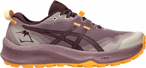 Asics Gel Trabuco 12 Womens Trail Running Shoes - Purple Padded Heel Counter Breathable flair