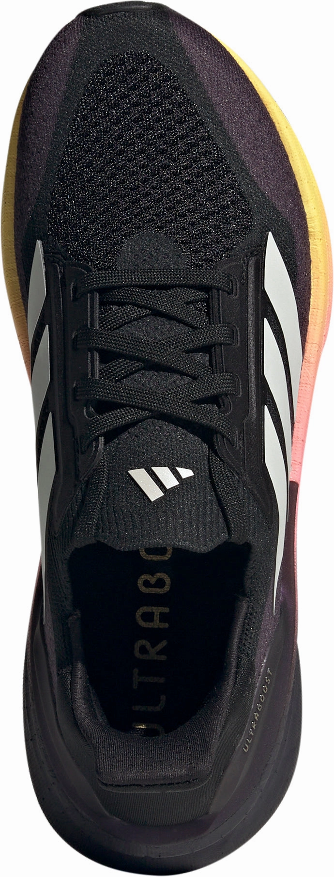 Non Compression Lacing Natural Motion Flex adidas Ultra Boost 5X Womens Running Shoes - Black