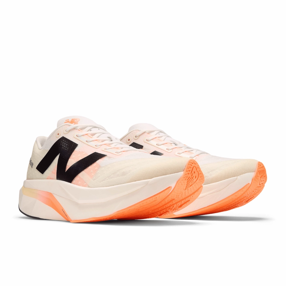 running footgear New Balance Men's FuelCell SuperComp Elite V4 Running Shoes in White/Angora/Hot Mango SS25