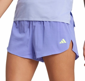 adidas Adizero Gel Womens Running Shorts - Blue Casual Look Stretchable Material