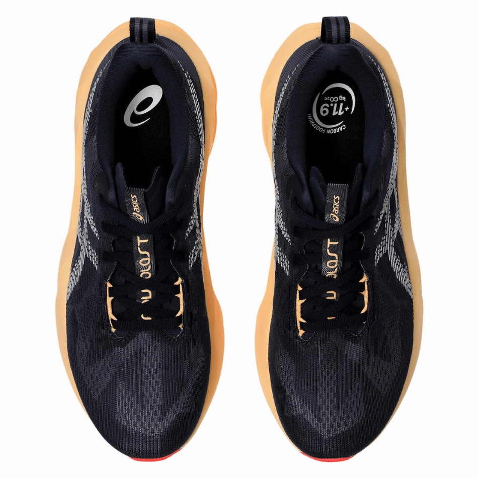 beach - specific shoes ASICS Men's NOVABLAST 5 Running Shoes in Midnight/Orange Glow AW25