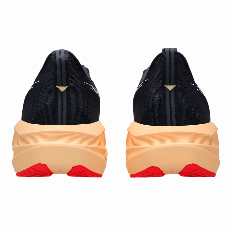 Omni-grip Wet traction outsole ASICS Men's NOVABLAST 5 Running Shoes in Midnight/Orange Glow AW25