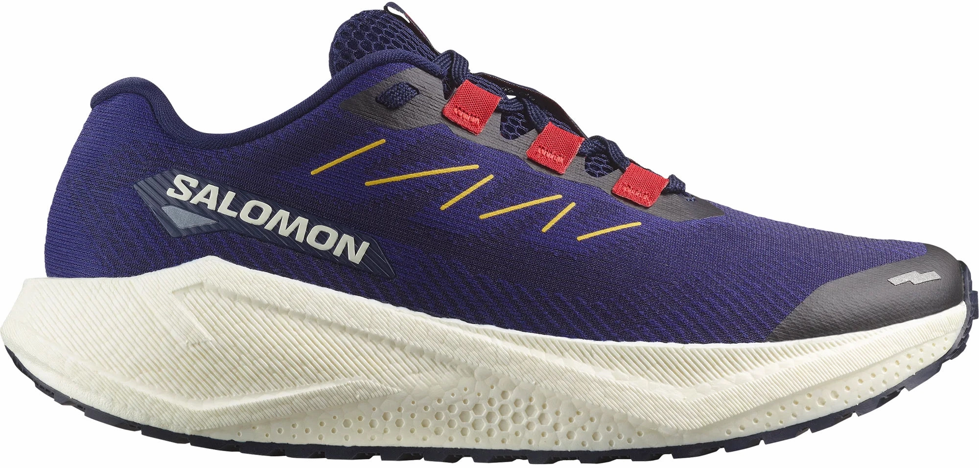 high - tech running shoes Rocker Geometry Salomon Aero Blaze 3 GRVL Mens Trail Running Shoes - Blue