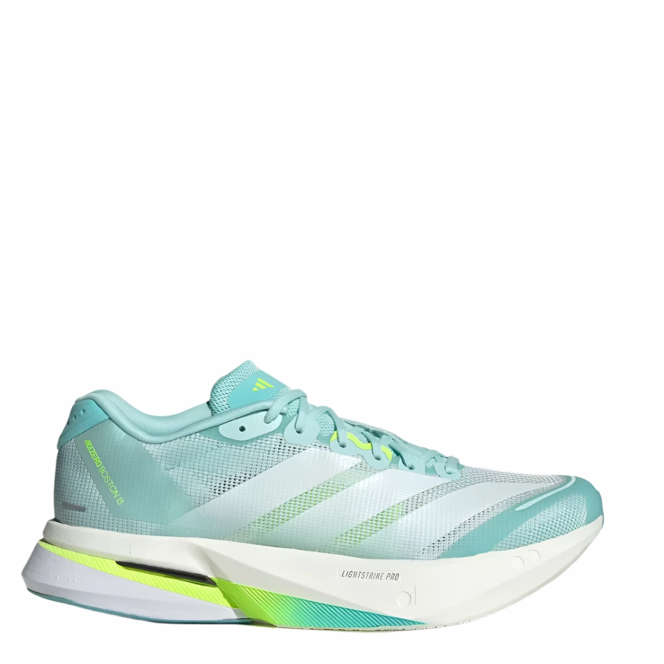 Adidas Women's Boston 13 Running Shoes in Semi Flash Aqua/Zero Metalic/Lucid Lemon AW25 long - distance endurance Non Slip Internal Sockliner