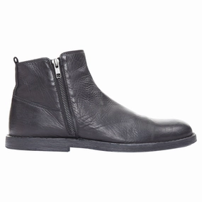ANN DEMEULEMEESTER black leather double zip flat ankle boots EU40.5 Performance Wear Molded Arch Contour
