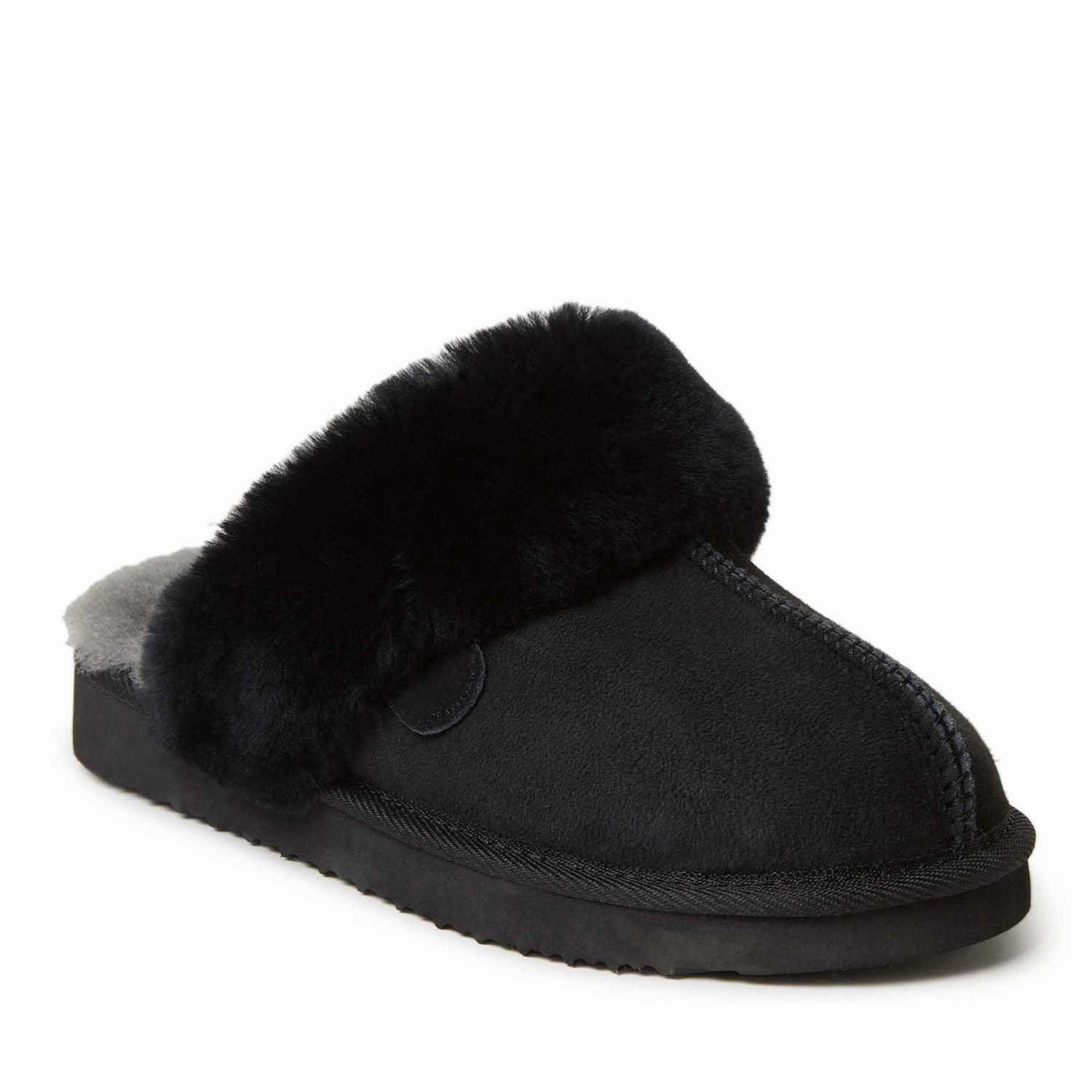 Chill Step-On Fireside By Dearfoams Women's Sydney Genuine Shearling Scuff Slipper